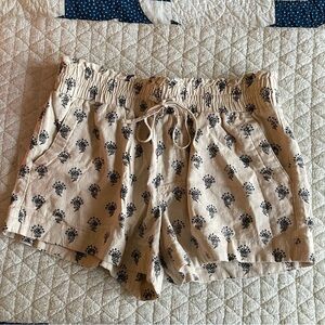 A New Day Block Print Drawstring Shorts